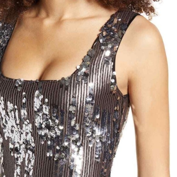 Leith Silver sequined Mid-Dress - Picture 4 of 5